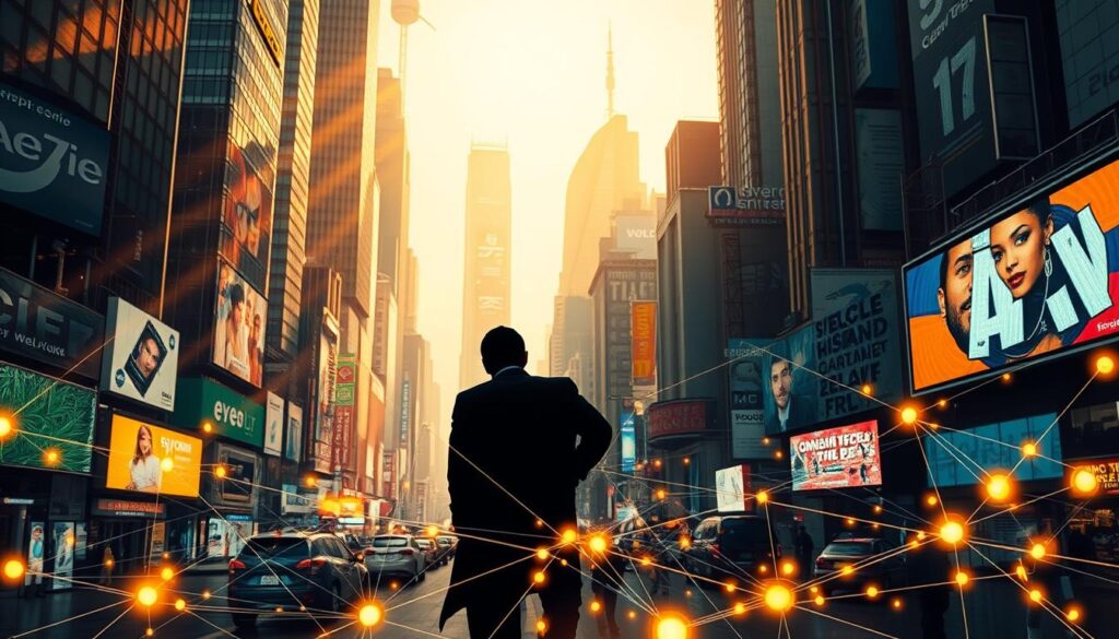 A bustling city marketplace, filled with towering skyscrapers and vibrant billboards, stands as a backdrop to the central focus - a lone figure, deep in contemplation, grappling with the complexities of search engine optimization. Shafts of warm, golden light filter through the urban landscape, casting a pensive mood. In the foreground, a sprawling web of interconnected nodes and data streams symbolize the intricate web of search engine algorithms, posing challenges and opportunities for the thoughtful strategist. The scene conveys the dynamic interplay between market competition and the persistent pursuit of SEO mastery, inviting the viewer to consider the high-stakes game of visibility and discoverability in the digital age.