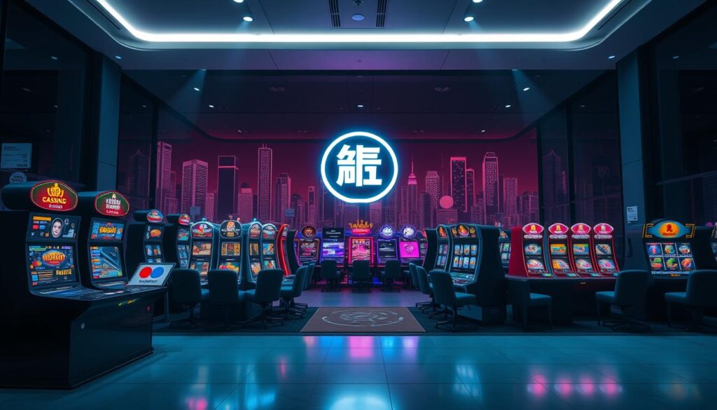 A modern and sleek online casino lobby, with a prominent and eye-catching "阿拉八娛樂城" logo at the center. The foreground features a variety of payment options, including credit card logos, mobile wallets, and cryptocurrency symbols, all rendered in a clean, minimalist style. The middle ground showcases a selection of popular casino games, such as slot machines and card tables, while the background depicts a stylized cityscape, conveying a sense of urban sophistication. The overall atmosphere is one of sophistication, security, and accessibility, inviting the viewer to explore the casino's diverse payment and gaming offerings. Lighting is soft and diffused, creating a warm and inviting ambiance.