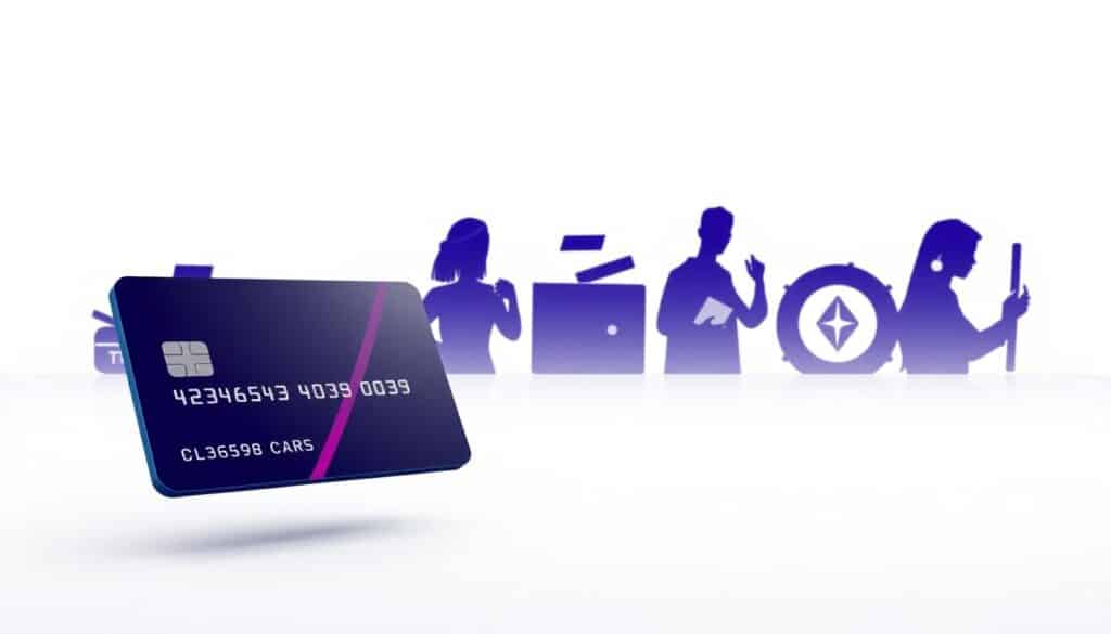 A modern, minimalist illustration of various payment options for an online gaming platform. In the foreground, a sleek credit card and mobile payment icons float against a plain white background. In the middle ground, silhouettes of various digital payment methods like e-wallets and cryptocurrency wallets appear, hinting at the diverse range of options available. The background is a subtle gradient, evoking a sense of digital technology and connectivity. The overall mood is one of clean, sophisticated simplicity, reflecting the convenience and security of the online gaming platform's payment system.