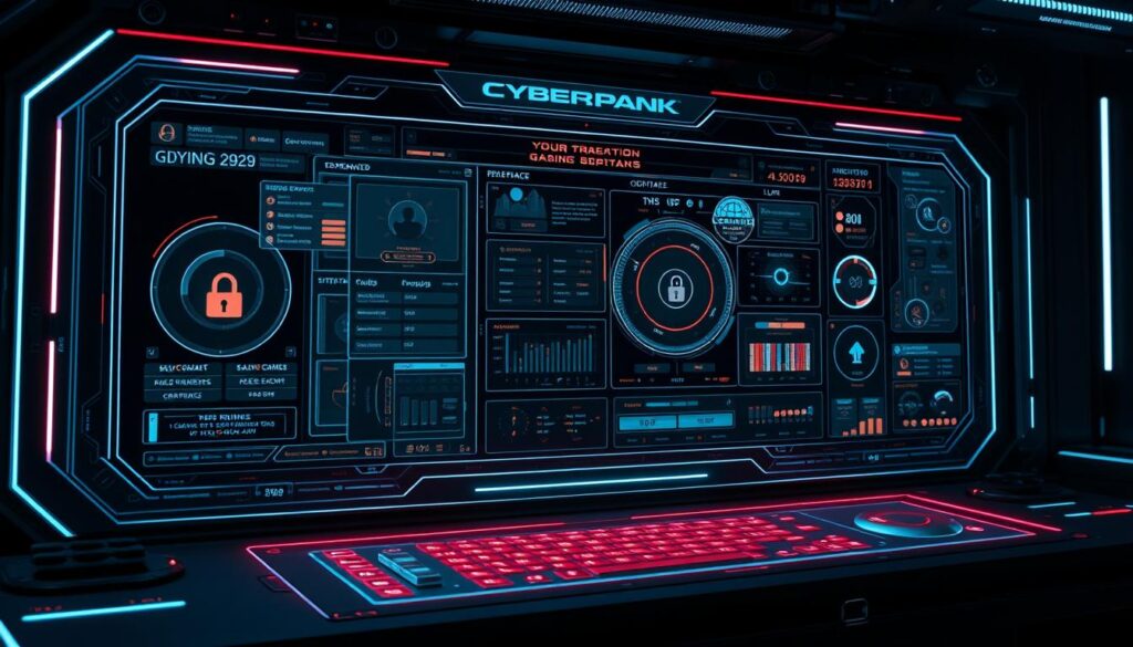 A modern, sleek online casino software suite featuring a sophisticated user interface, advanced graphics, and cutting-edge security measures. The scene depicts a partially transparent futuristic control panel, with holographic displays and interactive touch controls. Subtle neon accents illuminate the dark, minimalist aesthetic, creating an atmospheric, high-tech ambiance. The overall composition conveys a sense of technological progress, digital innovation, and a secure, immersive online gaming experience.