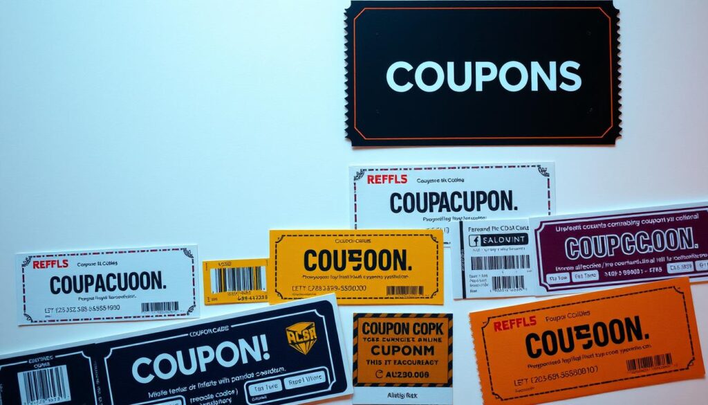 A neatly arranged set of coupon codes in various formats, textures, and colors, set against a clean, minimalist background with soft, diffused lighting. The codes are presented in a visually appealing and organized manner, showcasing the diverse range of coupon types typically found in online gaming promotions. The layout emphasizes the versatility and attention-grabbing nature of these digital coupons, hinting at the potential benefits they offer to gaming enthusiasts.