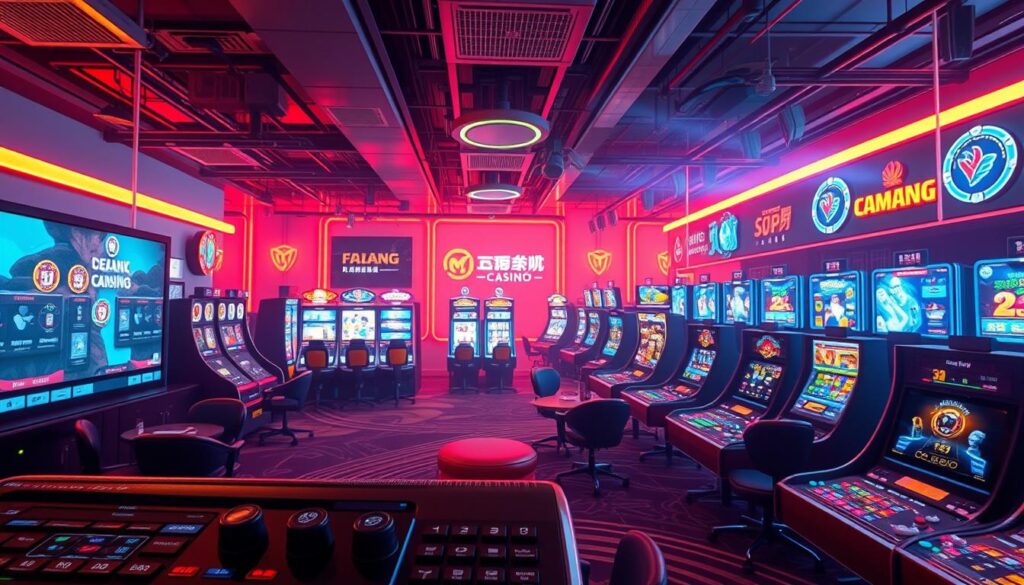 A serene and inviting online casino environment, bathed in a warm, soft lighting that creates a sense of security and trust. In the foreground, a sleek and modern user interface with intuitive controls, seamlessly integrating game options. The middle ground features a diverse array of high-quality casino games, each with vibrant, realistic graphics and smooth animations, captivating players. In the background, a reassuring backdrop of encrypted data servers and security protocols, ensuring the safety and reliability of the gaming experience. The overall atmosphere exudes a professional, trustworthy, and enjoyable ambiance, catering to the discerning needs of Taiwanese players.