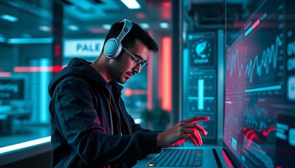 A sleek, modern user interface with clean lines and intuitive layout. A person interacting with the platform, their expressions conveying ease and engagement. Subtle lighting highlights key elements, creating a sense of depth and focus. The overall atmosphere is one of simplicity, responsiveness, and seamless user experience. A hint of vibrant, on-brand colors adds a touch of personality. Rendered in a crisp, high-resolution style with a polished, professional aesthetic.