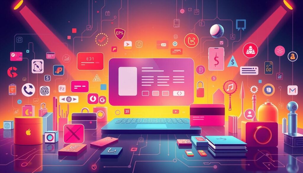 A vibrant and modern illustration of the diverse payment options available in the digital age. The foreground features an array of payment icons and symbols, including credit cards, mobile wallets, and digital payment platforms, all harmoniously arranged to create a visually striking composition. The middle ground showcases a sleek and minimalist user interface, reflecting the seamless integration of these payment methods. The background is a subtle gradient, evoking a sense of fluidity and progressive technology. The lighting is warm and inviting, creating a welcoming atmosphere that highlights the accessibility and convenience of the diverse payment landscape. The overall impression is one of a dynamic, cutting-edge financial ecosystem that caters to the evolving needs of modern consumers.